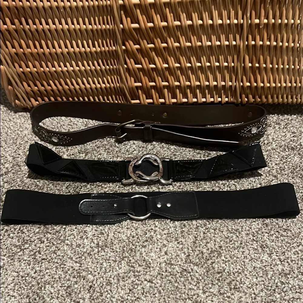 Chic Black and Brown Belt Trio